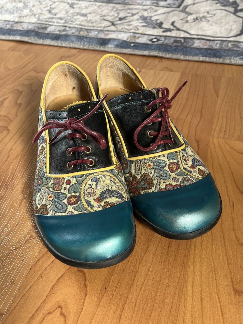 Teal Fluevog Oxfords Size 5